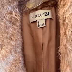 Forever 21 Women's Brown Teddy Jacket
